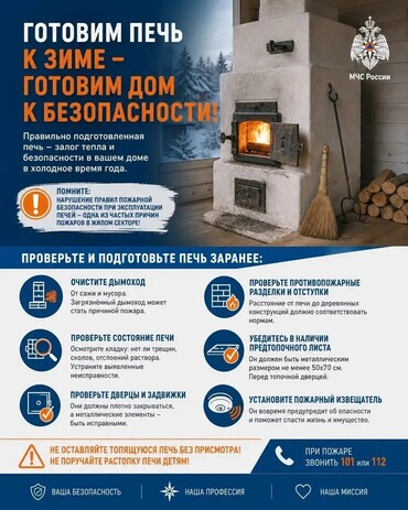 Сотрудники ОНДиПР Кировского района УНДиПР ГУ МЧС России по Ленинградской области, рекомендуют заранее подготовить свой дом к отопительному сезону
